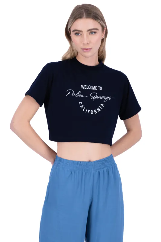 Playera crop boxy palm springs sold by Shasa