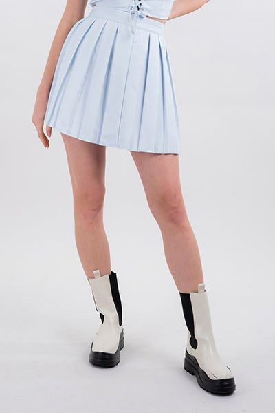 Falda mini tableada lisa sold by Shasa product image thumbnail 2