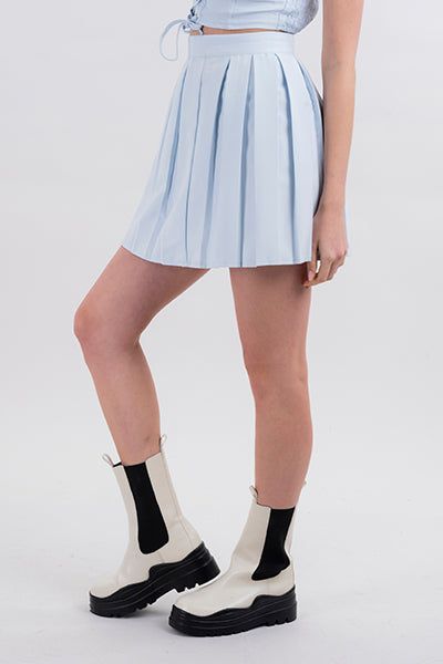 Falda mini tableada lisa sold by Shasa product image thumbnail 3