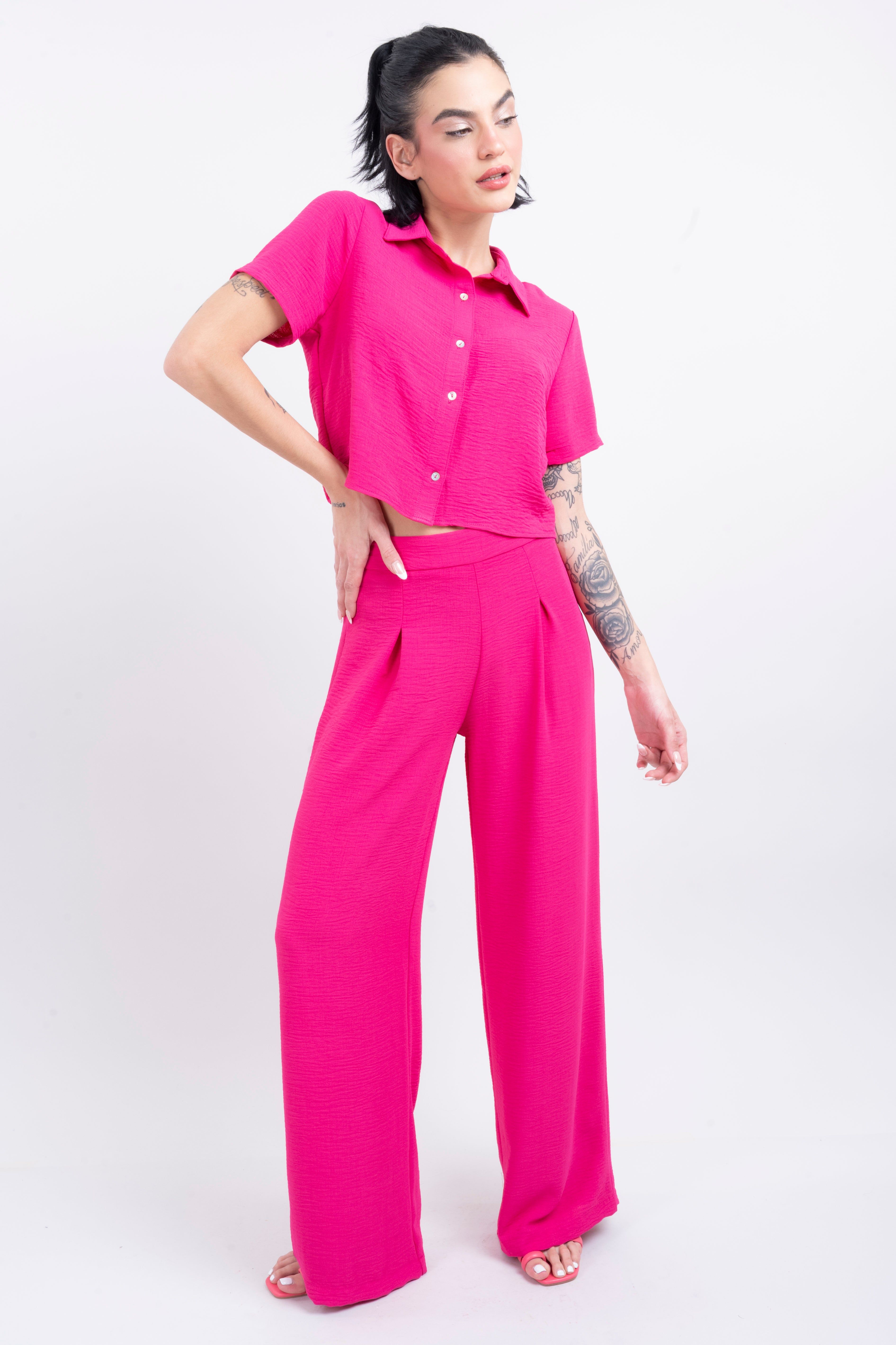 Pantalón fluido pinzas textura sold by Shasa product image thumbnail 2