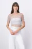 Top mesh manga corta brillos sold by Shasa