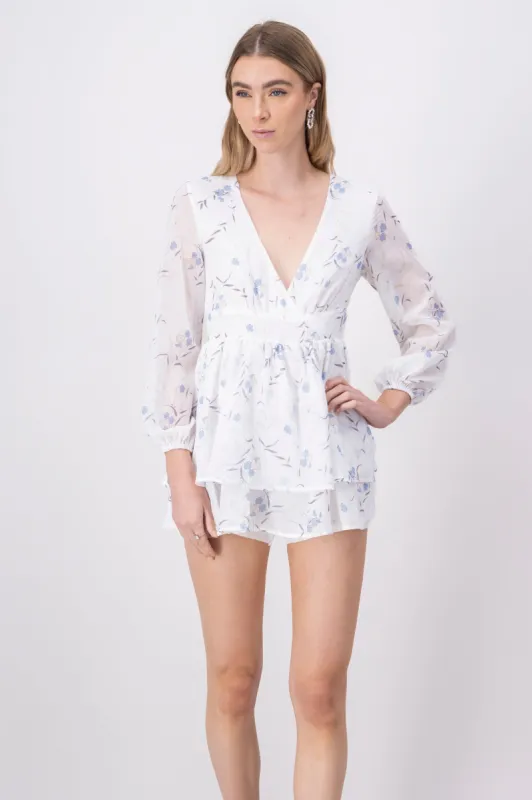 Vestido wrap mini flores sold by Shasa