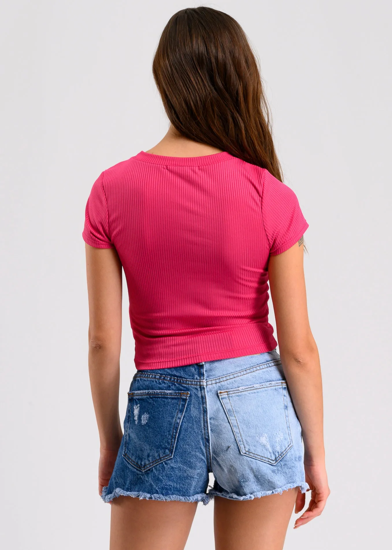 Top manga corta acanalado sold by Shasa product image thumbnail 4