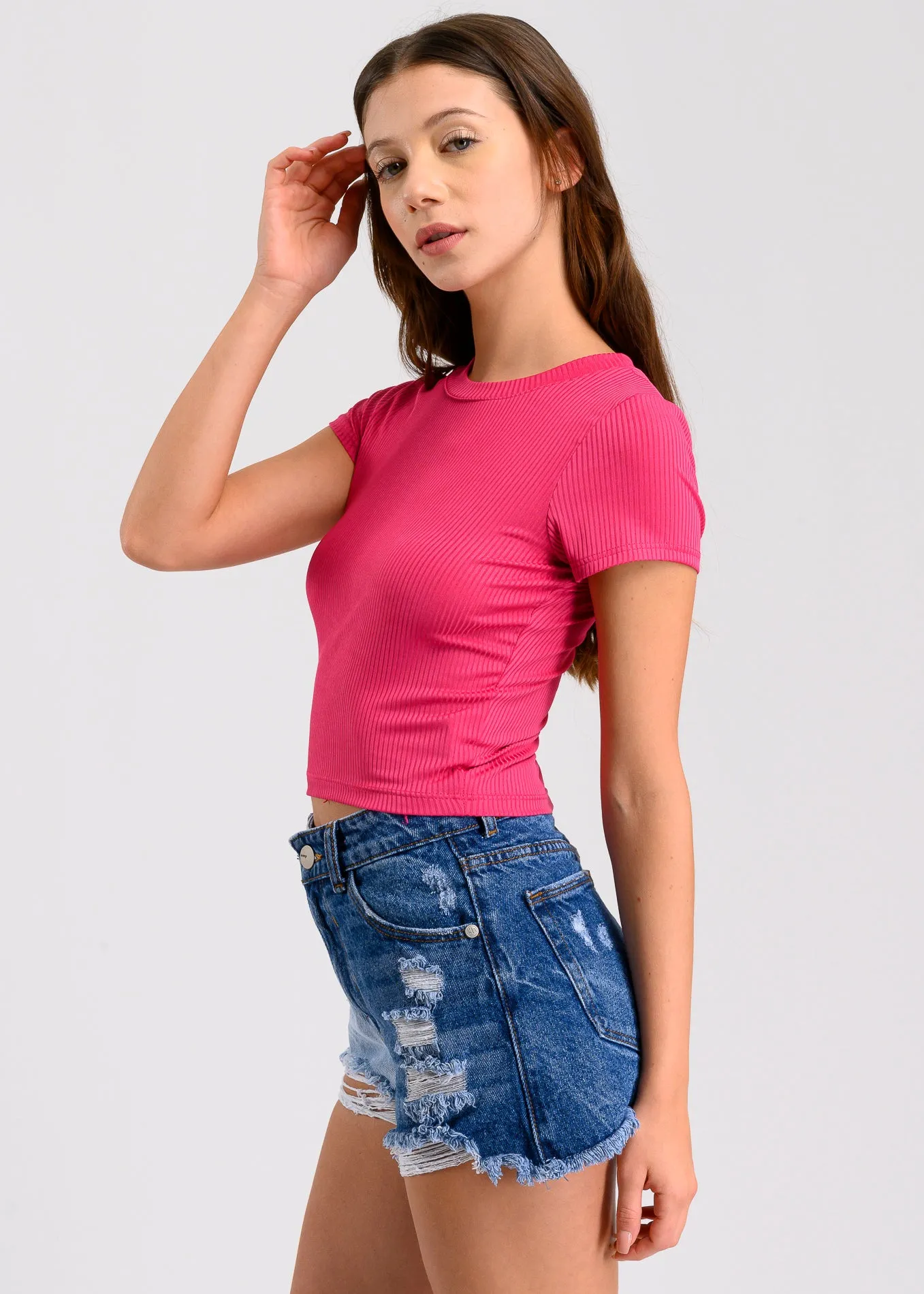 Top manga corta acanalado sold by Shasa product image thumbnail 3