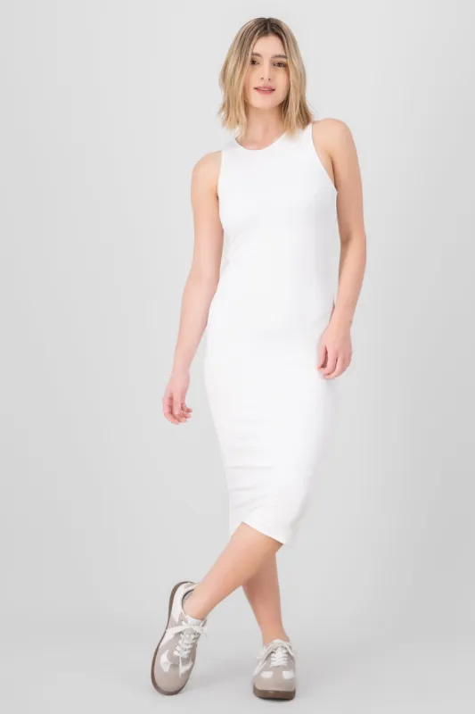 Vestido midi doble tela sold by Shasa