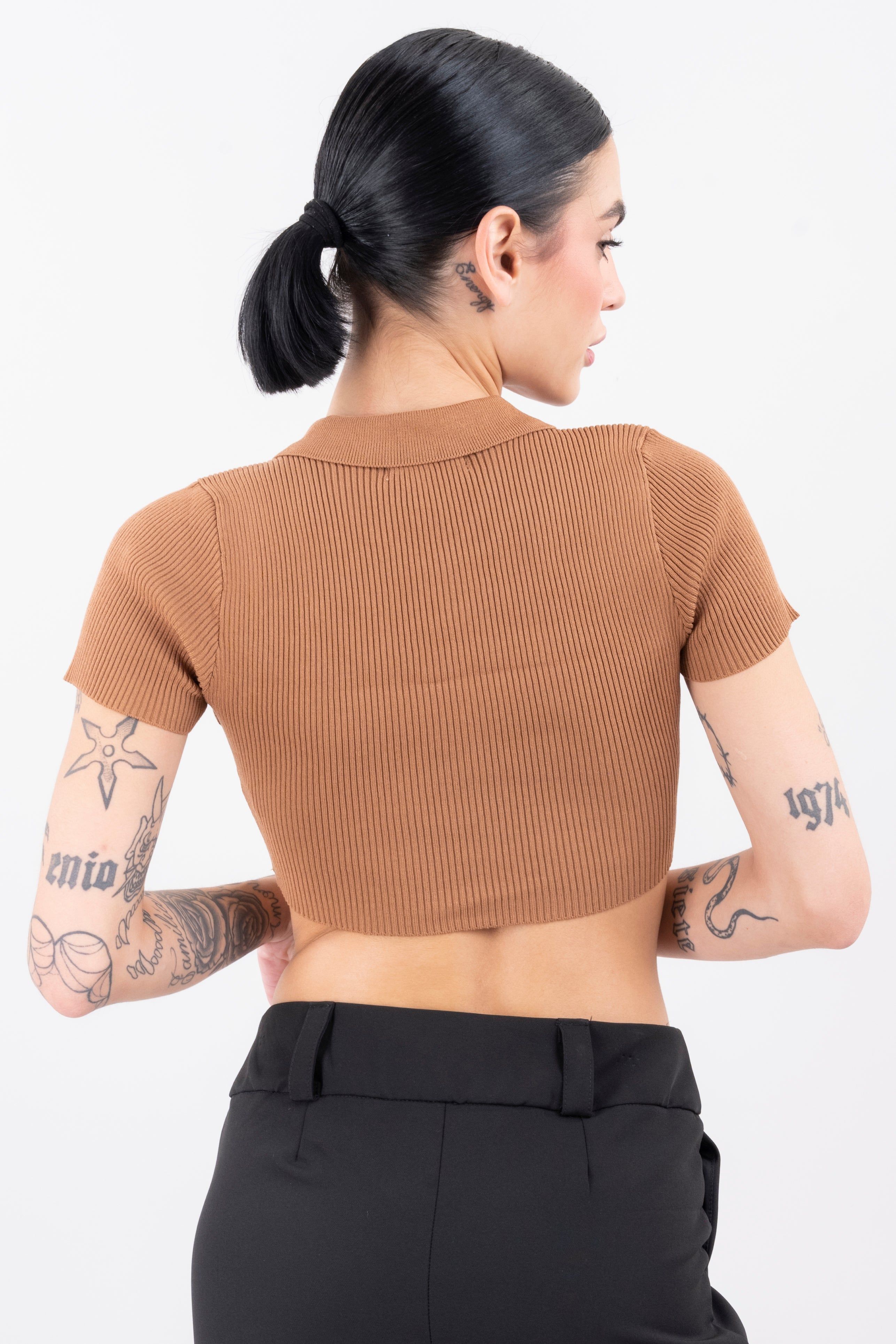 Top cuello polo acanalado sold by Shasa product image thumbnail 4