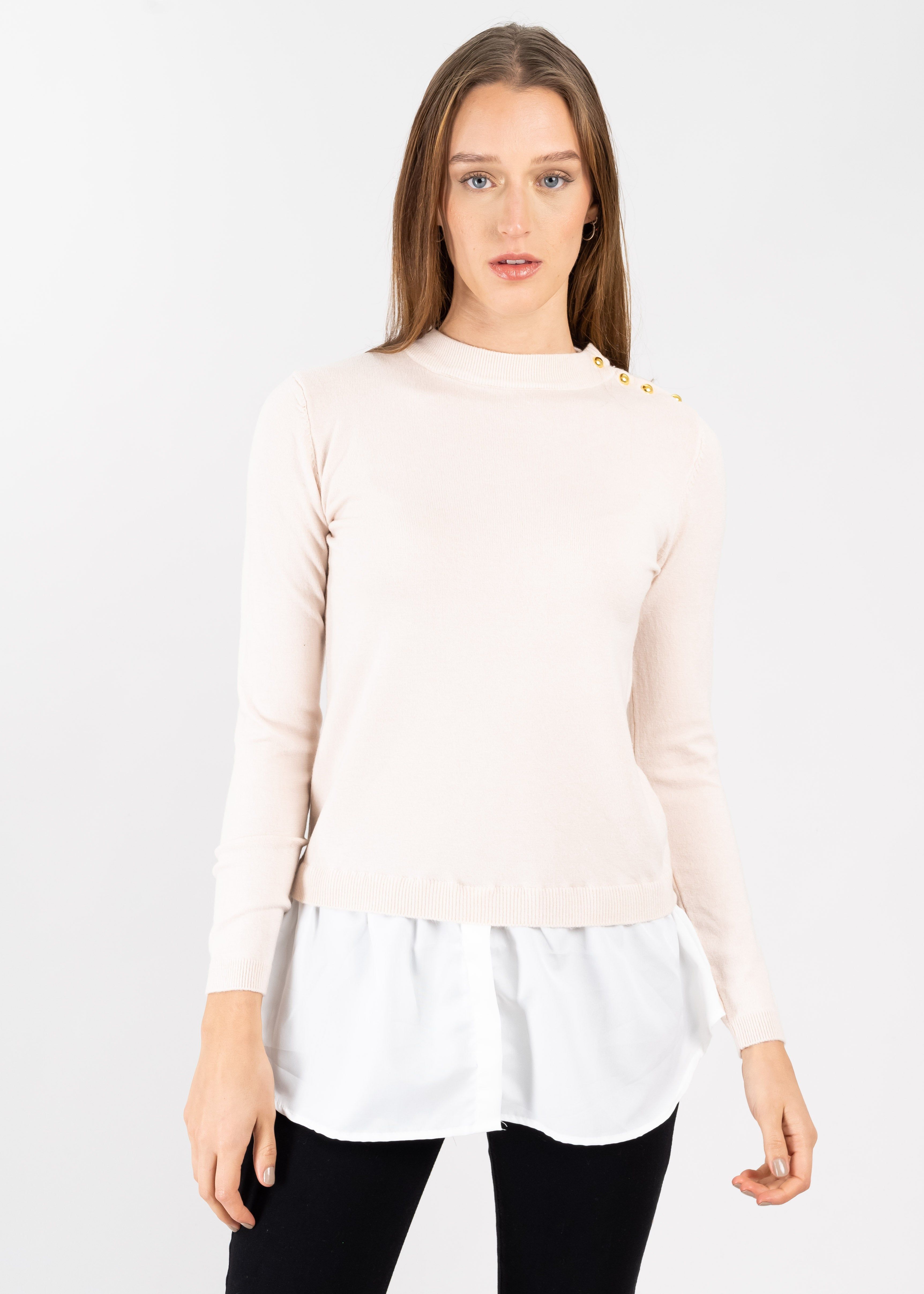 Suéter Cuello Alto Simulación Camisa sold by Shasa product image thumbnail 2