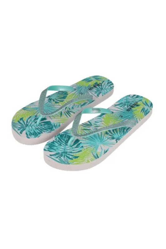 Flip flop brillos hojas tropicales sold by Shasa