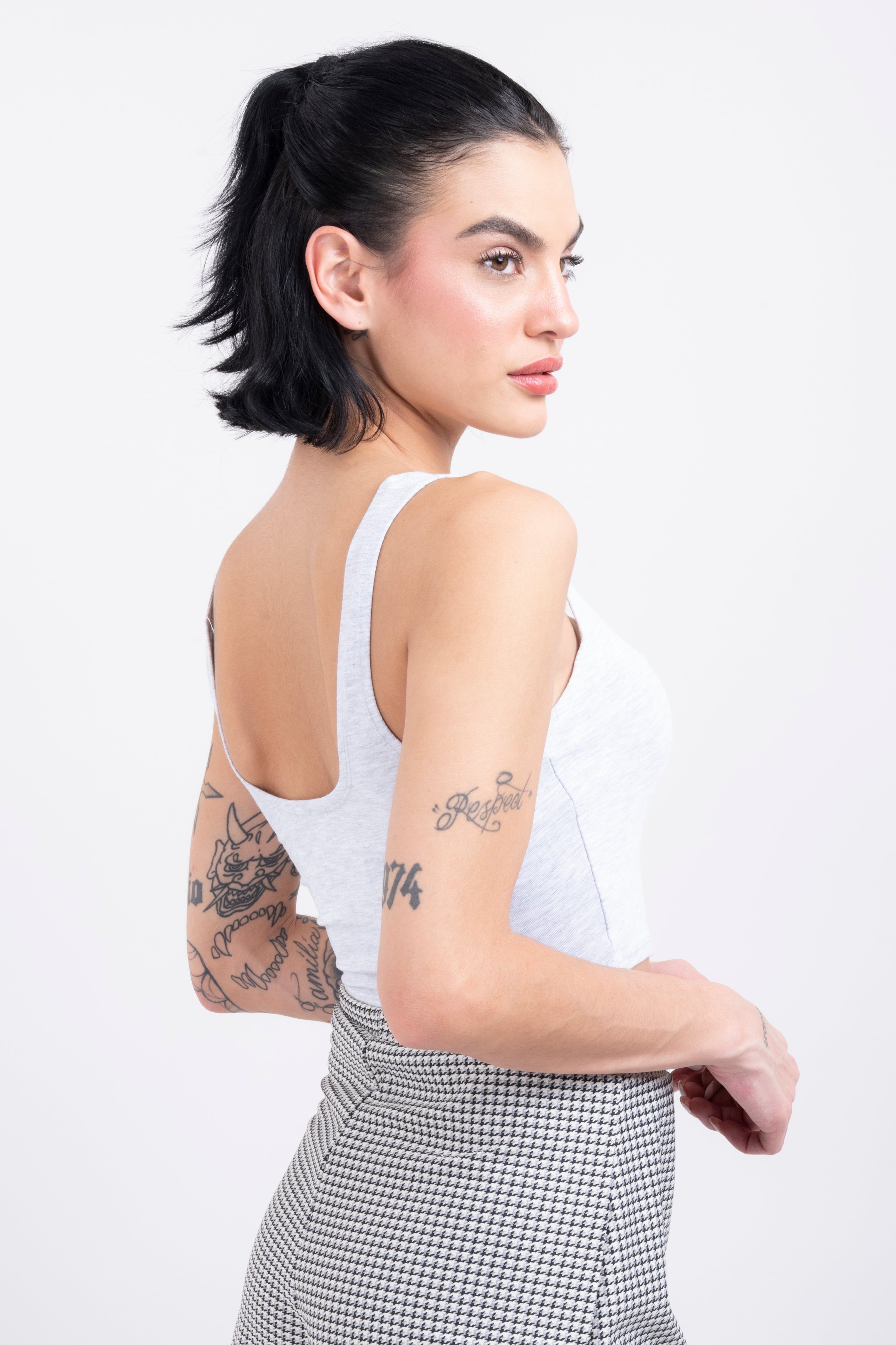 Top crop jaspe tirantes sold by Shasa product image thumbnail 3