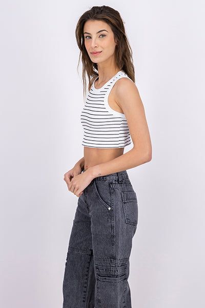 Top crop rayas acanalado sold by Shasa product image thumbnail 3