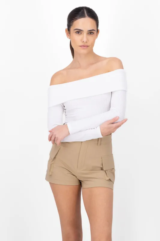 Top Sin Hombros Textura Rib sold by Shasa
