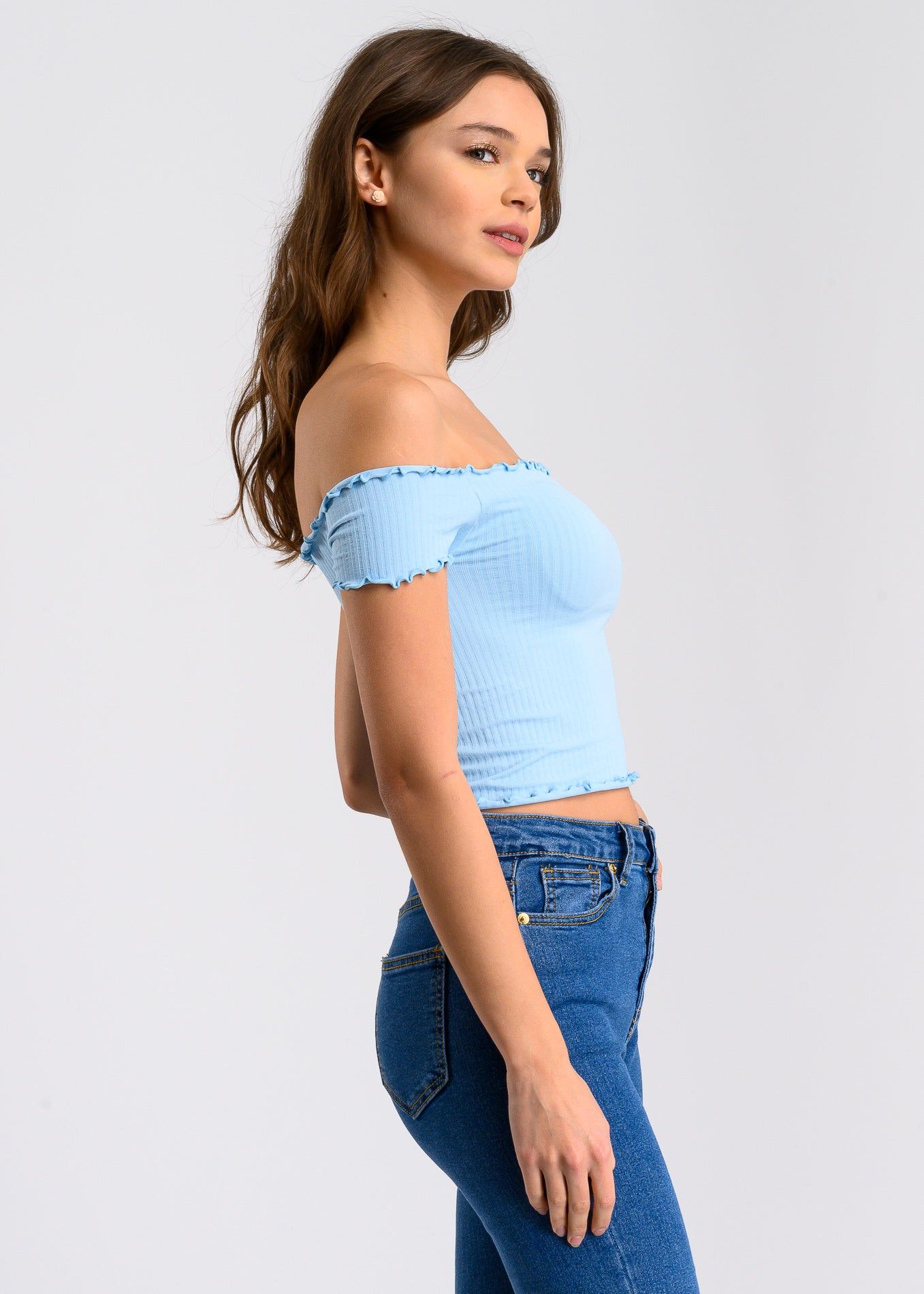 Top acanalado hombros descubiertos sold by Shasa product image thumbnail 3