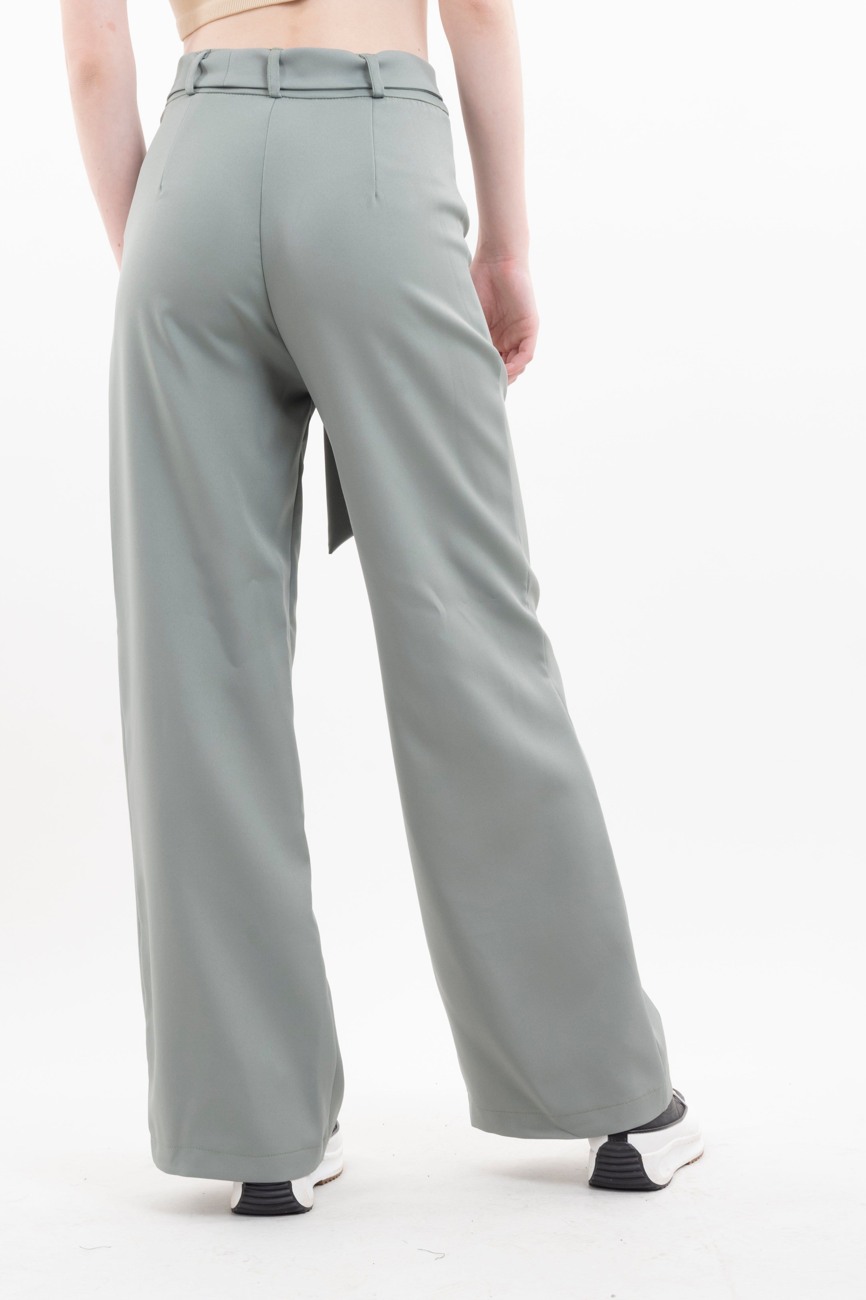 Pantalón wide leg cinturón lazo sold by Shasa product image thumbnail 4