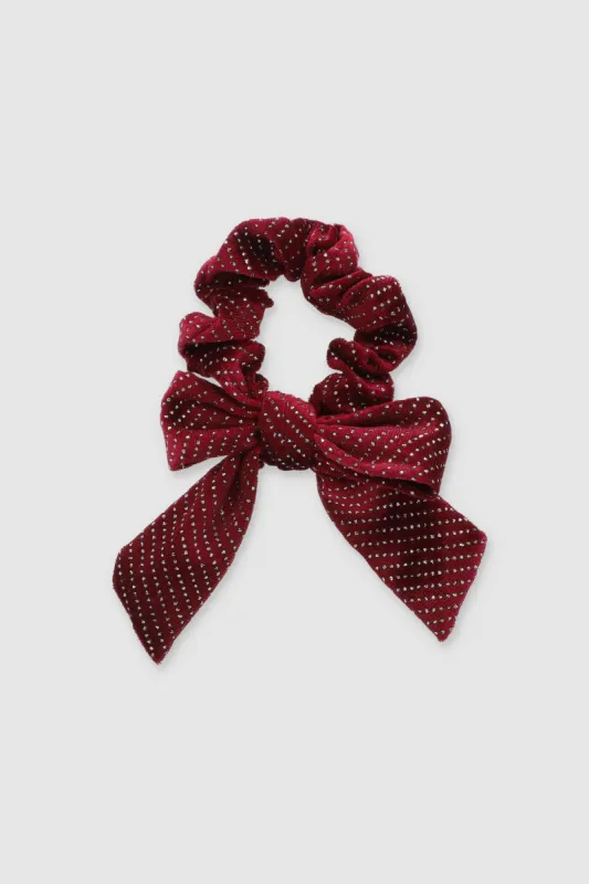 Scrunchie moño terciopelo brillos sold by Shasa