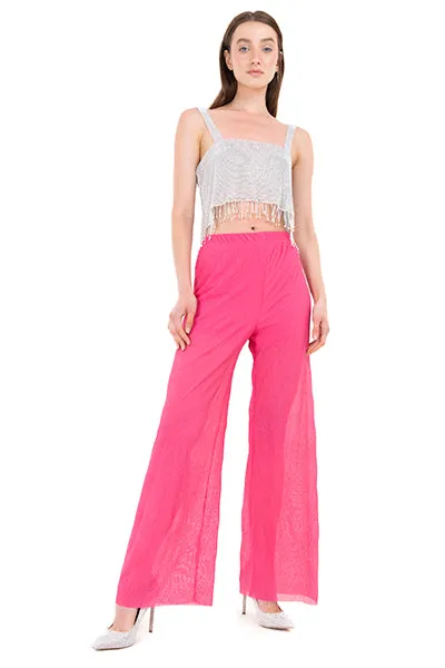 Pantalón mesh wide leg brillos sold by Shasa product image thumbnail 2