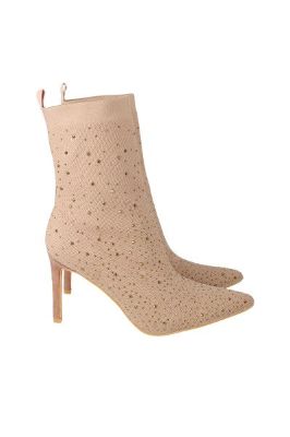 Botín puntal tejido brillos sold by Shasa