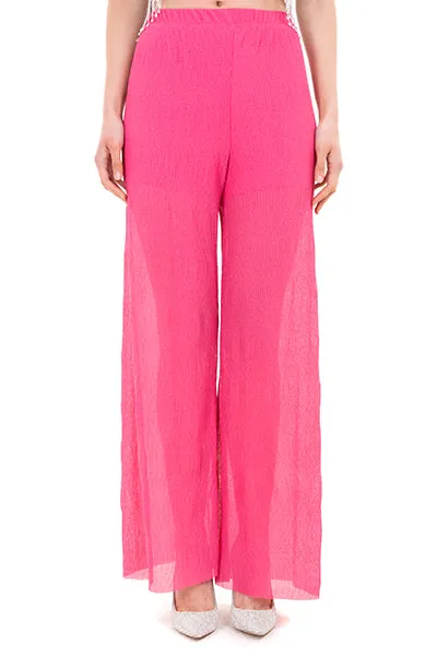 Pantalón mesh wide leg brillos sold by Shasa