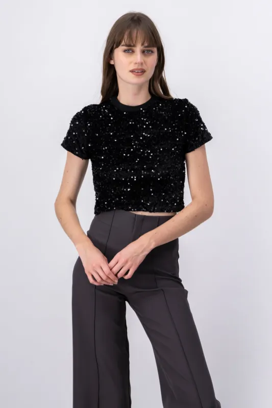 Top velvet lentejuelas sold by Shasa