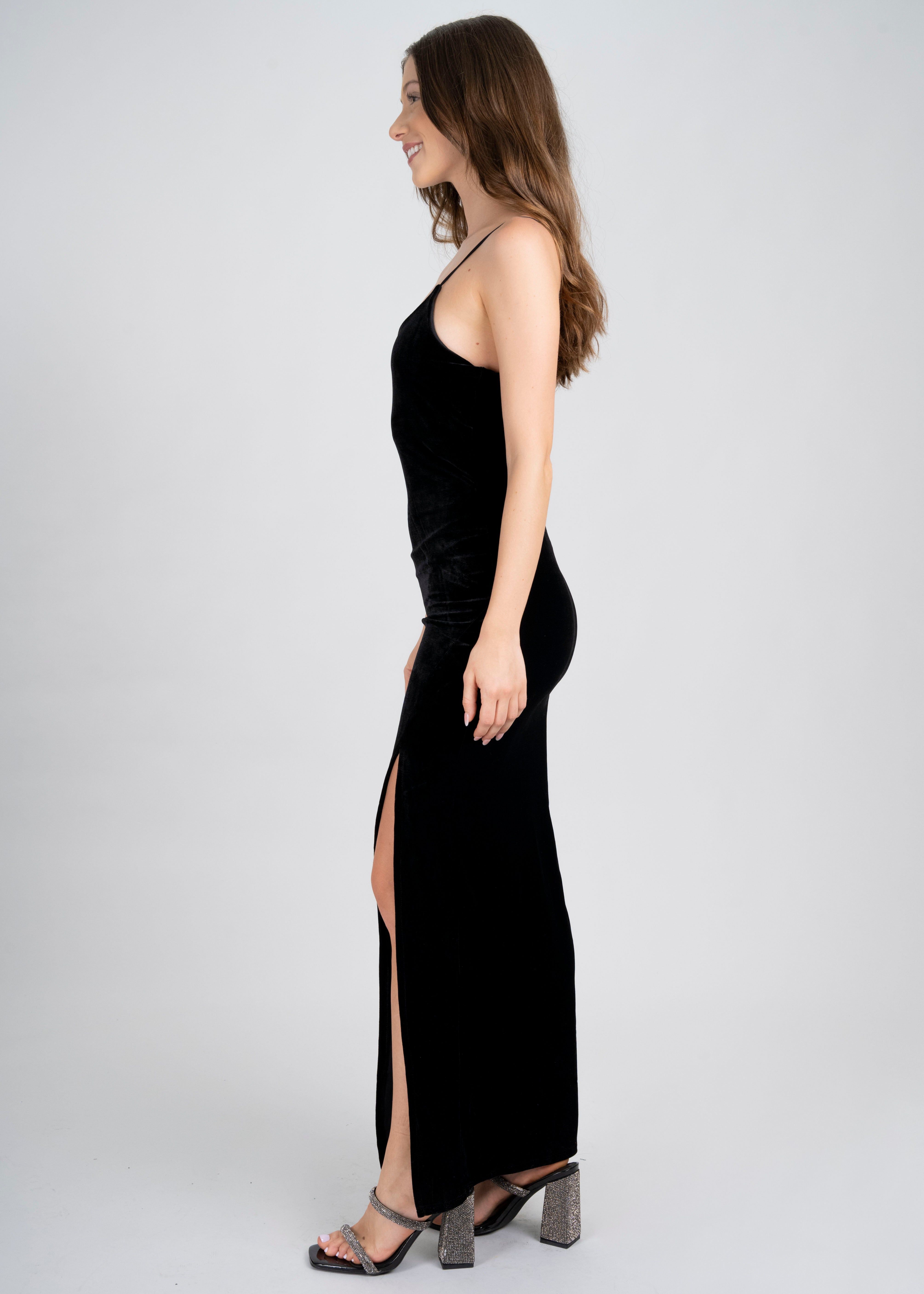 Vestido Maxi Terciopelo Abertura sold by Shasa product image thumbnail 3
