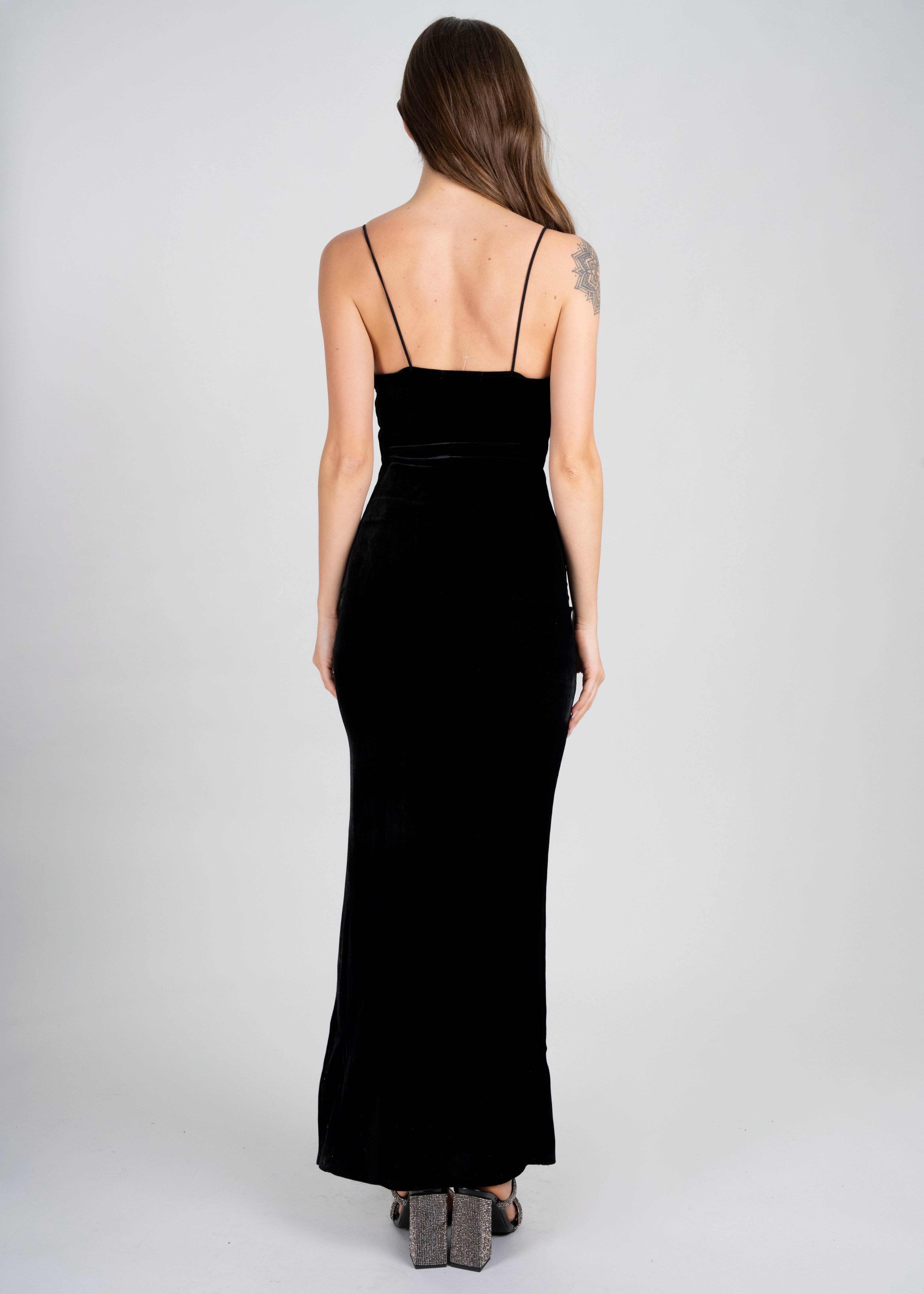 Vestido Maxi Terciopelo Abertura sold by Shasa product image thumbnail 4