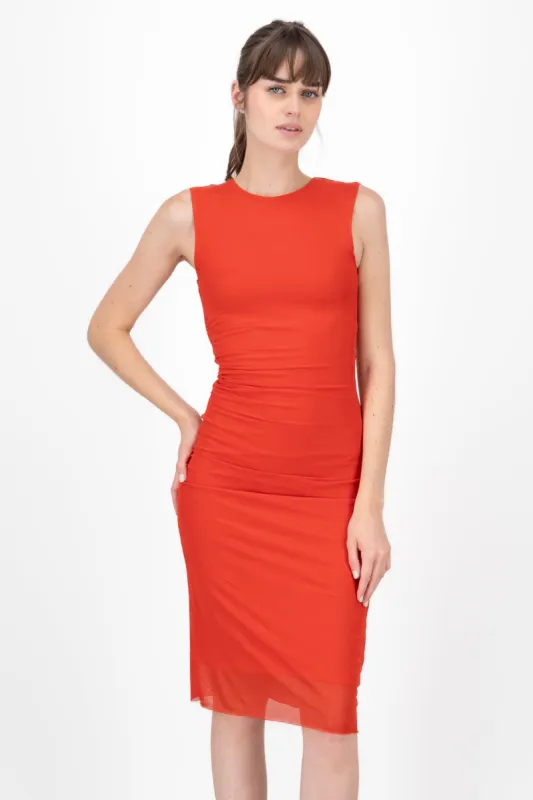Vestido midi mesh liso sold by Shasa