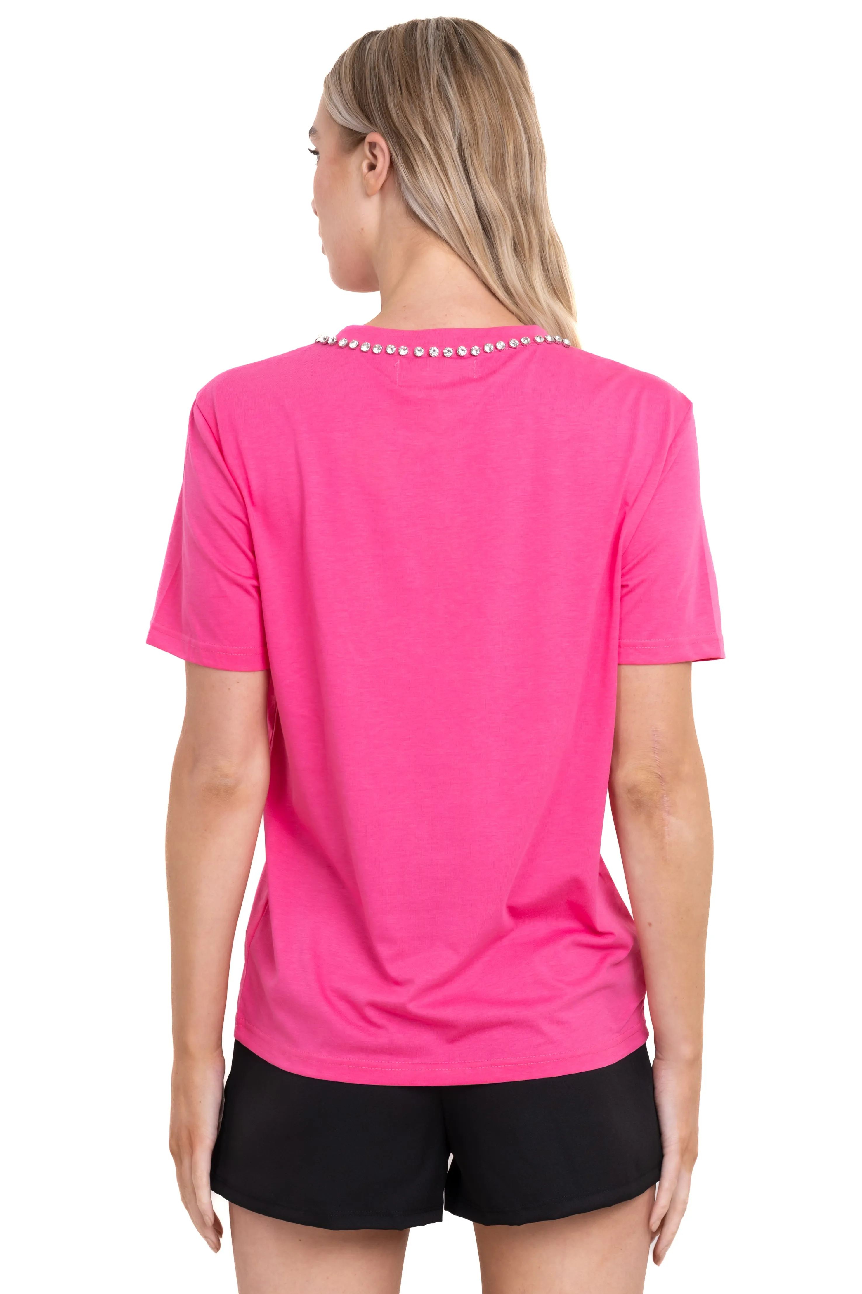 Playera manga carto cuello brillos sold by Shasa product image thumbnail 4