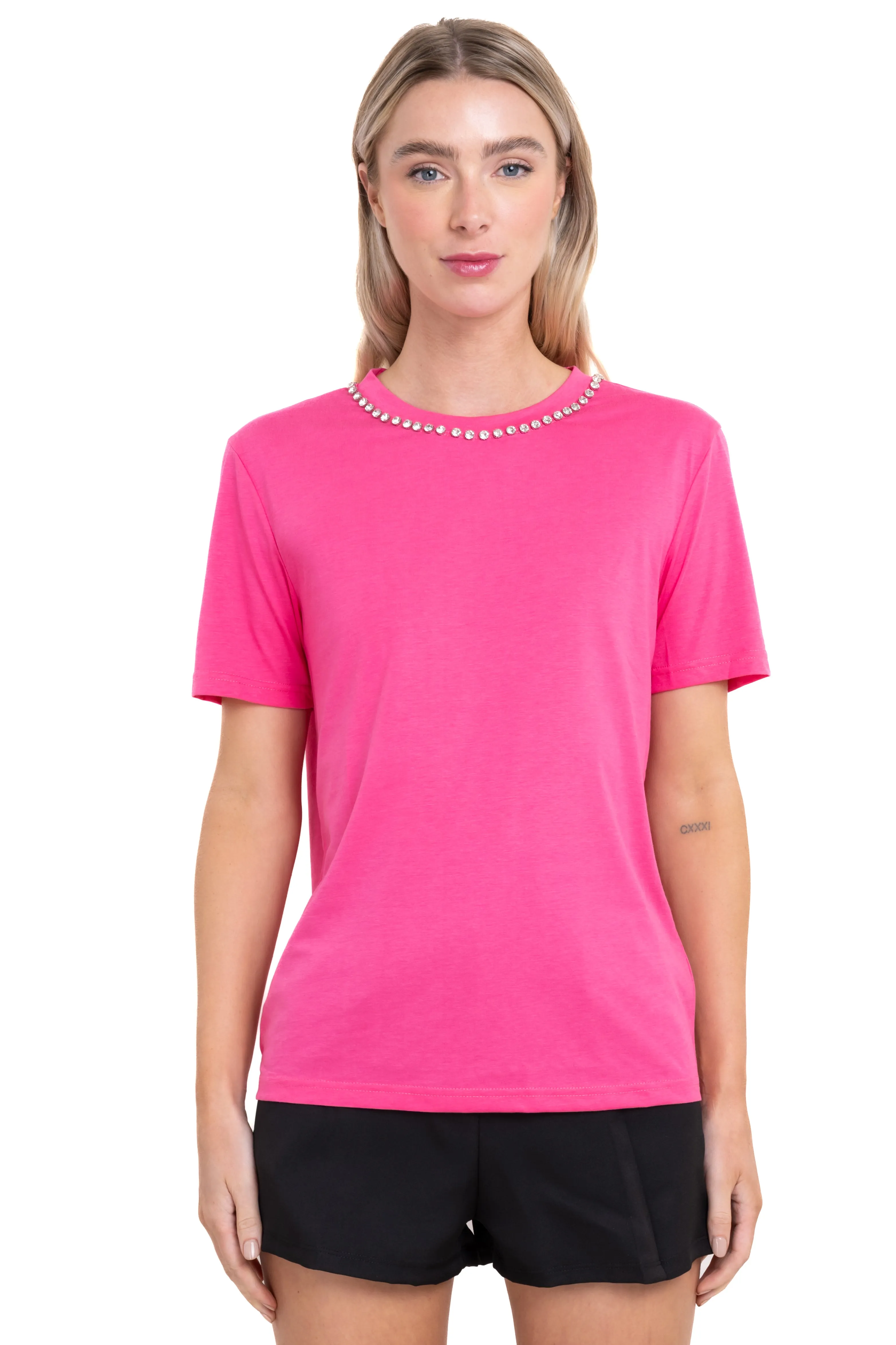 Playera manga carto cuello brillos sold by Shasa product image thumbnail 2