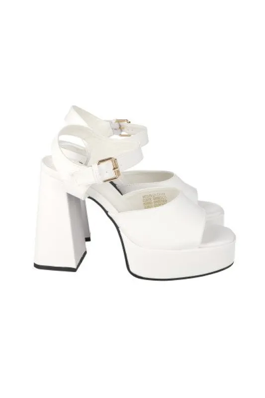 Tacón peep toe pulsera hebilla sold by Shasa