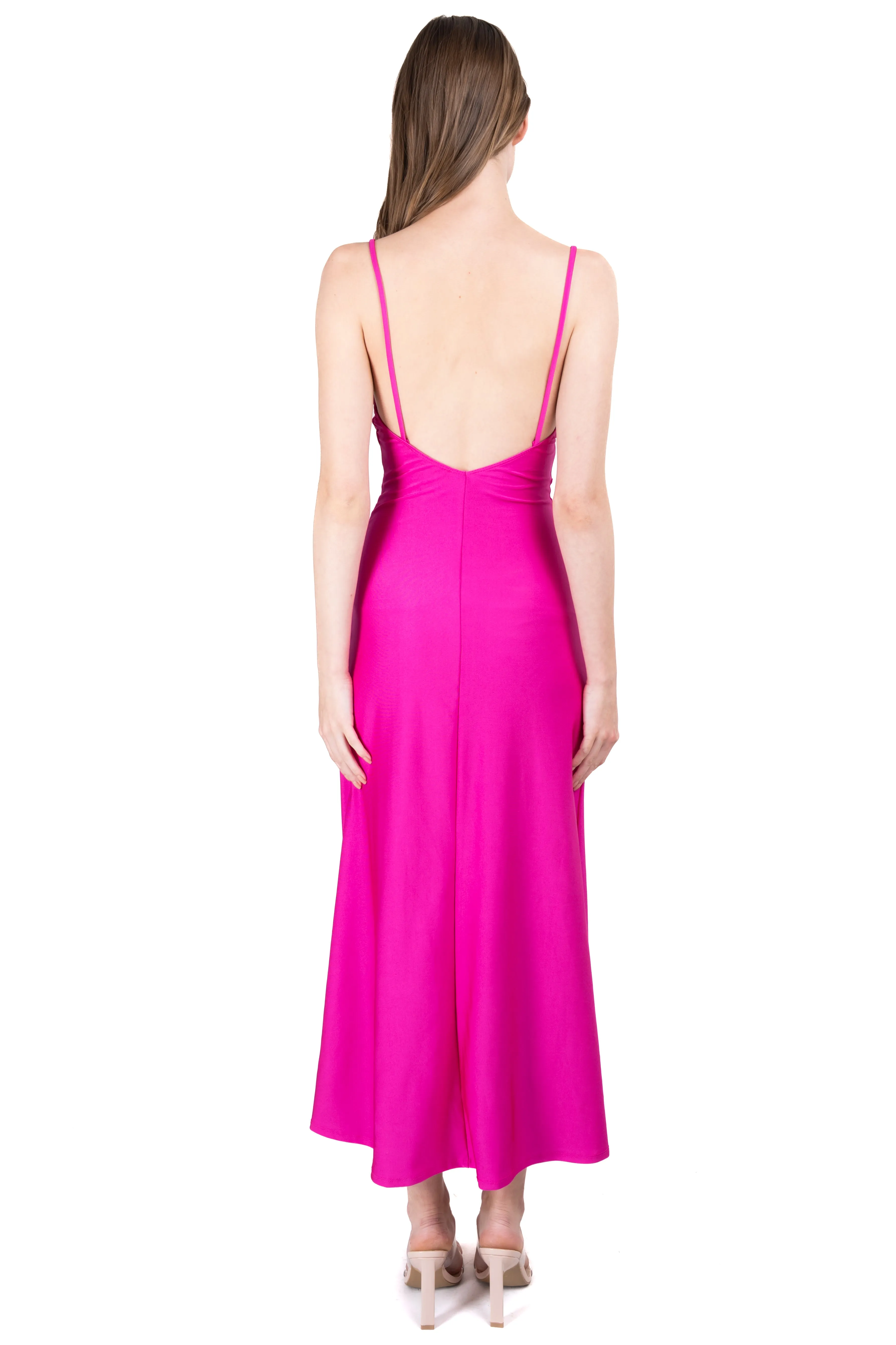 Vestido maxi escote drapeado sold by Shasa product image thumbnail 4