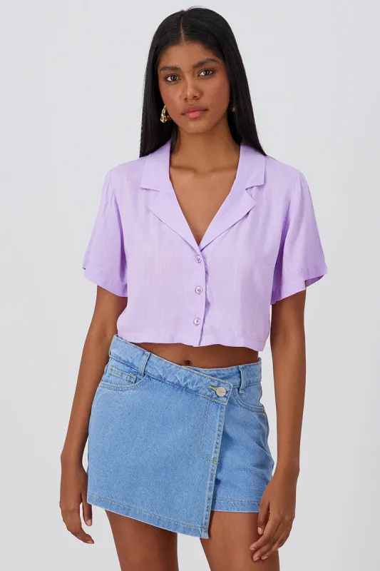 Camisa crop lisa sold by Shasa