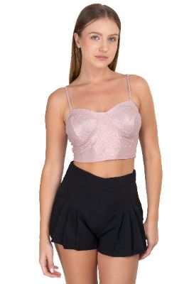 Top crop copas efecto metálico sold by Shasa