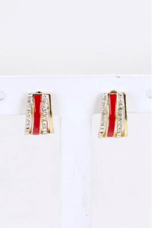 Arracadas Lineas Brillos Color sold by Shasa