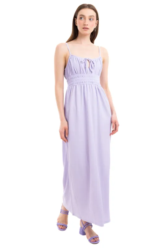 Vestido maxi liso abertura busto sold by Shasa