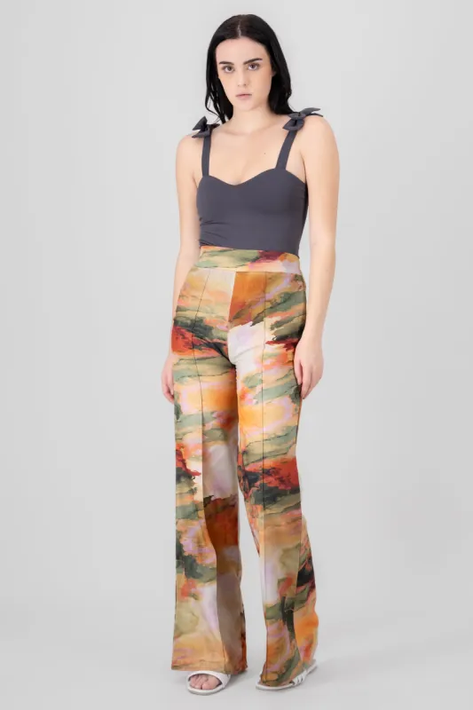 Pantalon pretina ancha estampado aura Hypsters sold by Shasa