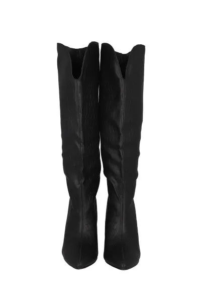 Bota larga tacón corte croco sold by Shasa product image thumbnail 2