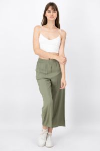 Pantalón Wide Leg Cintura Alta Fruncida sold by Shasa