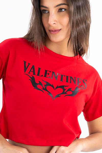 Playera crop Valentines sold by Shasa