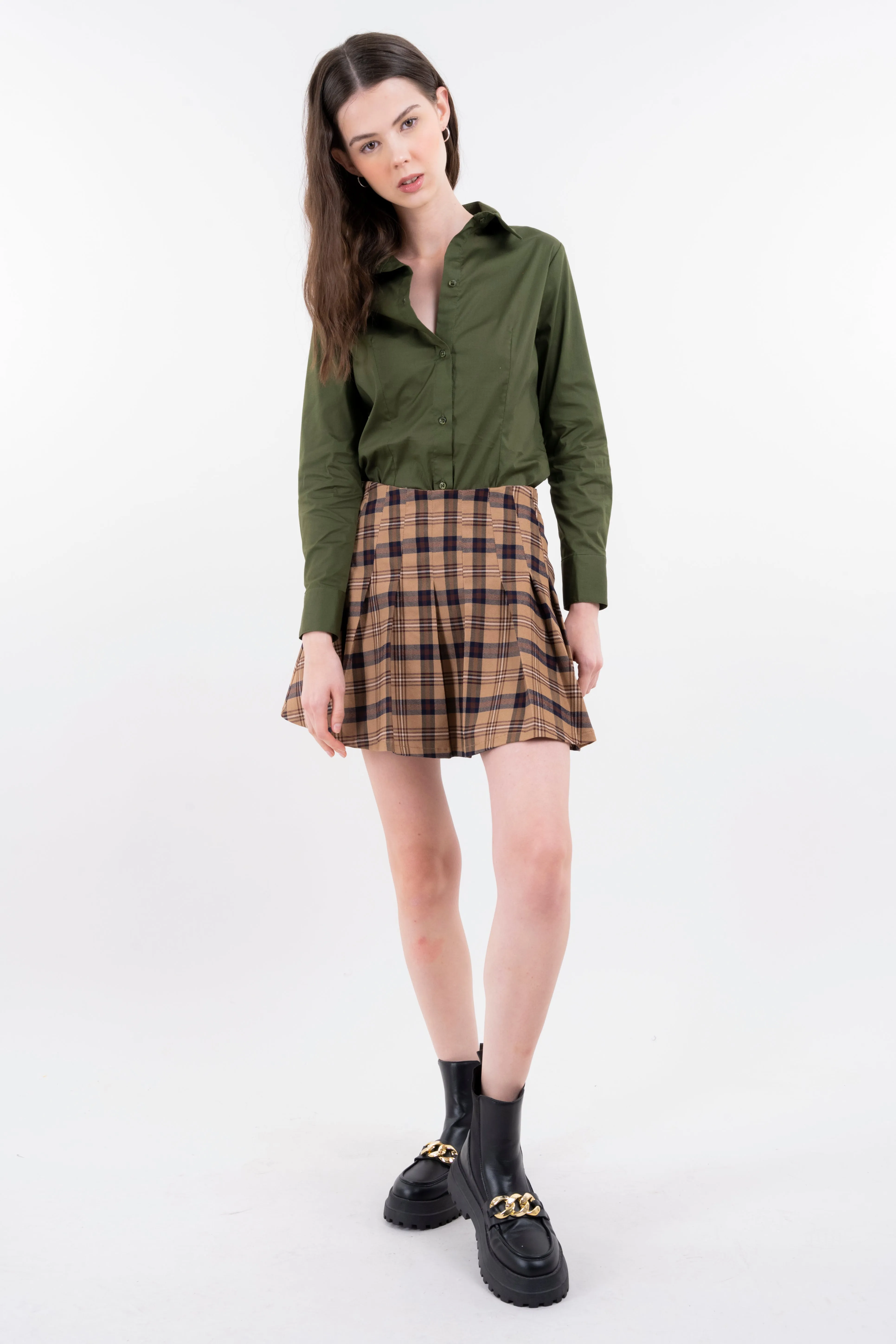 Falda mini plisada cuadros sold by Shasa