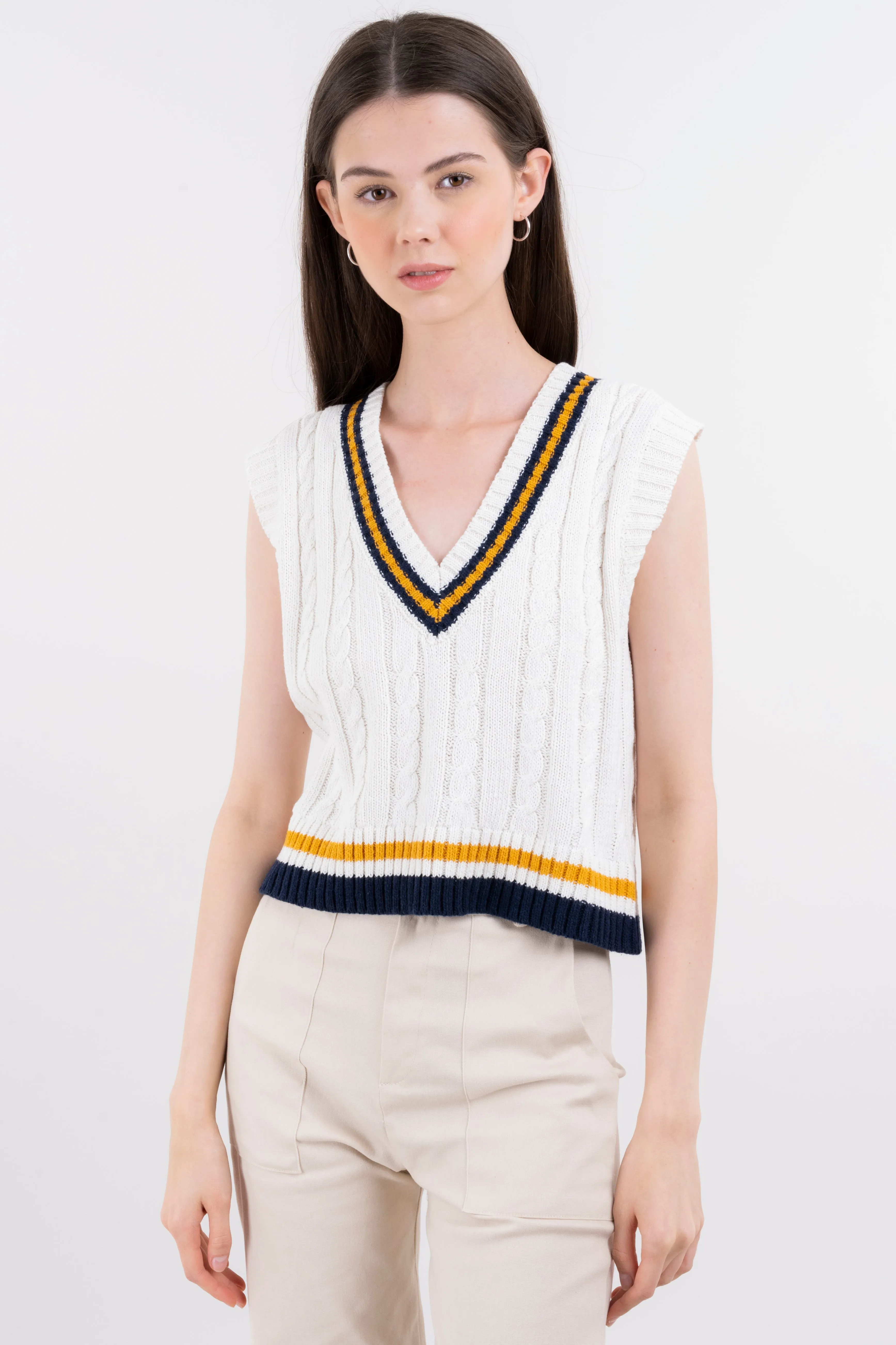 Chaleco Tejido Líneas Bicolor sold by Shasa product image thumbnail 2