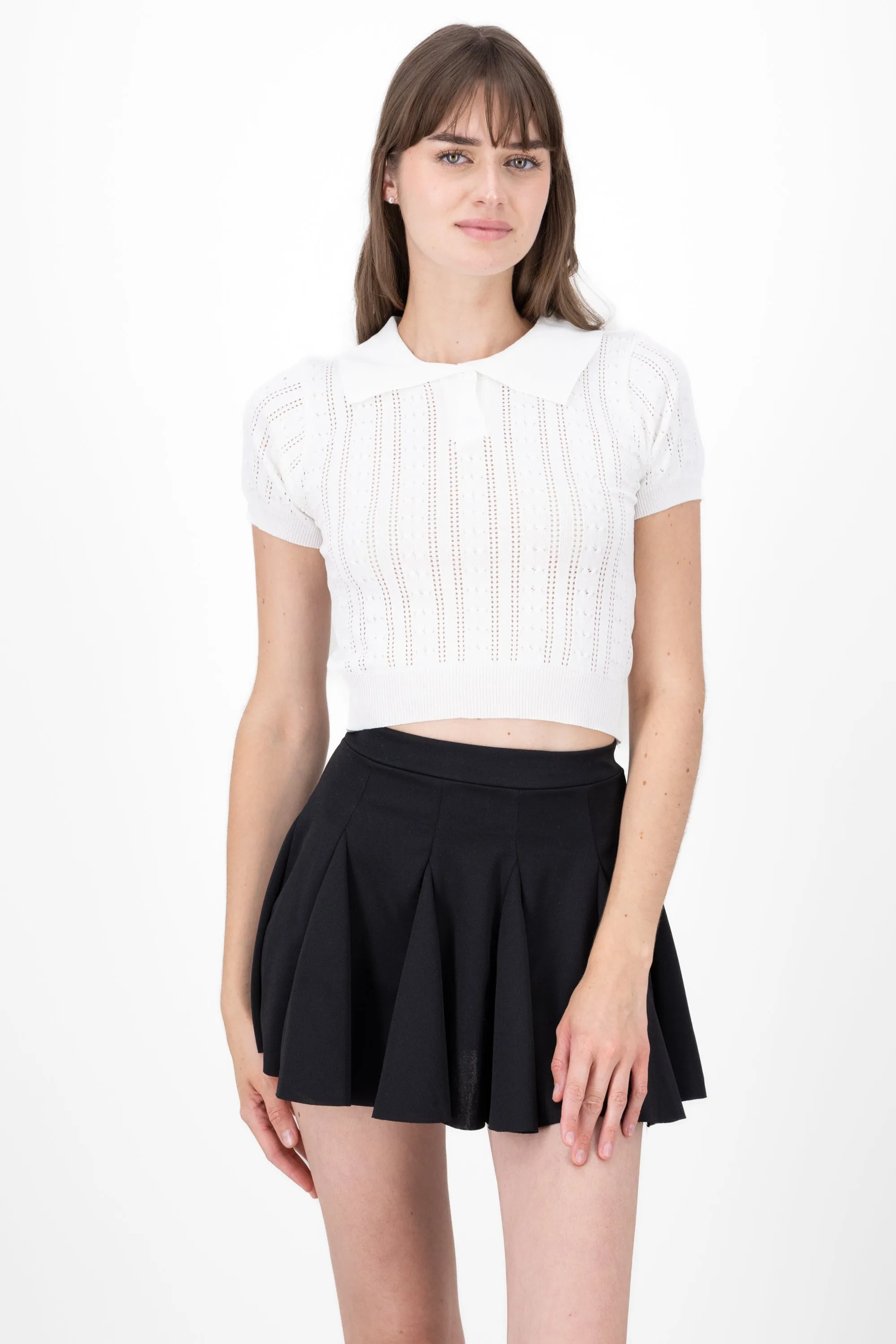 Top tejido cuello polo manga corta sold by Shasa product image thumbnail 2