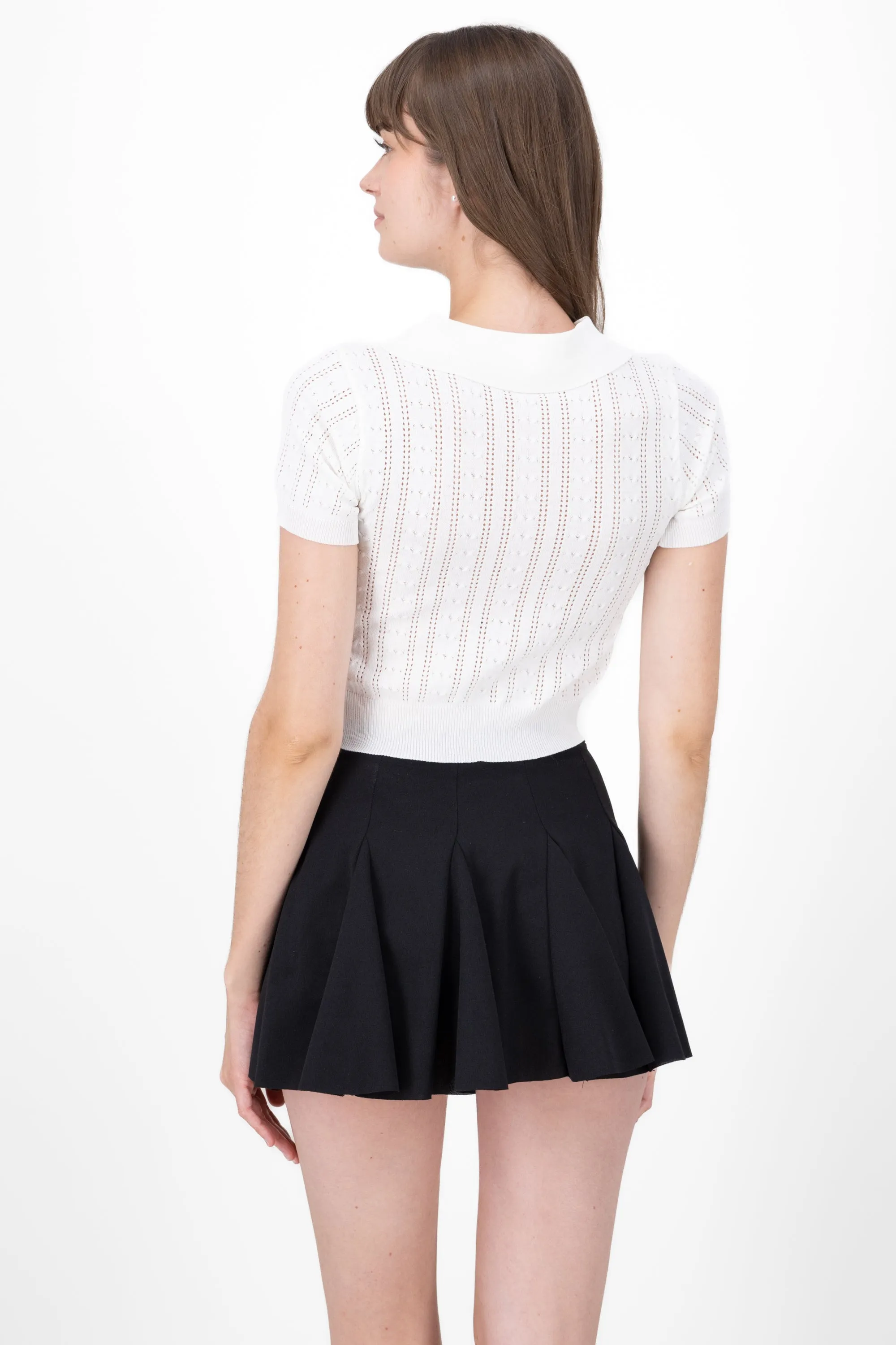 Top tejido cuello polo manga corta sold by Shasa product image thumbnail 4