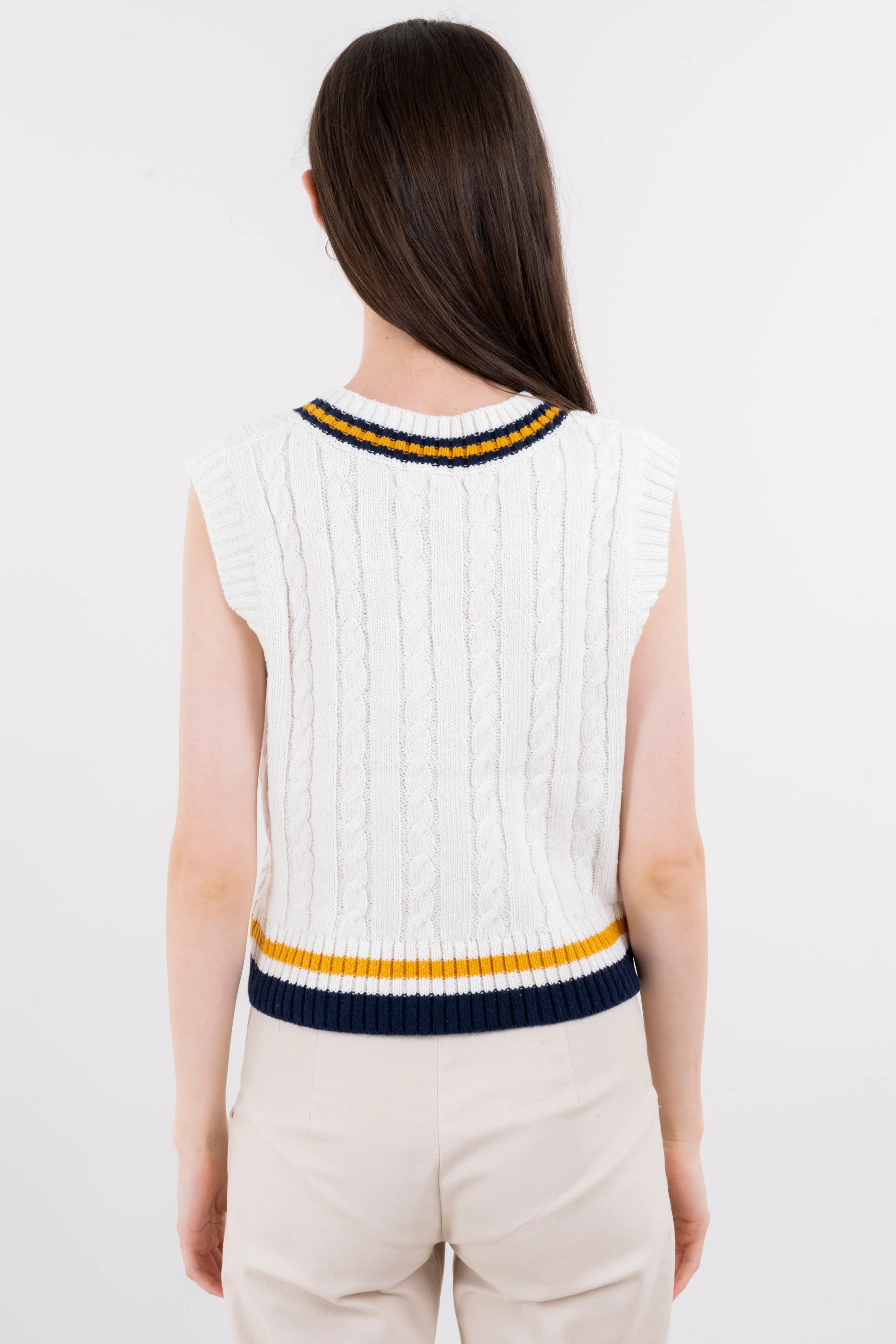 Chaleco Tejido Líneas Bicolor sold by Shasa product image thumbnail 4