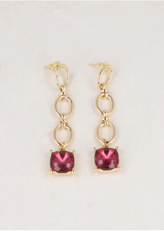 Aretes Cadena Cristal sold by Shasa
