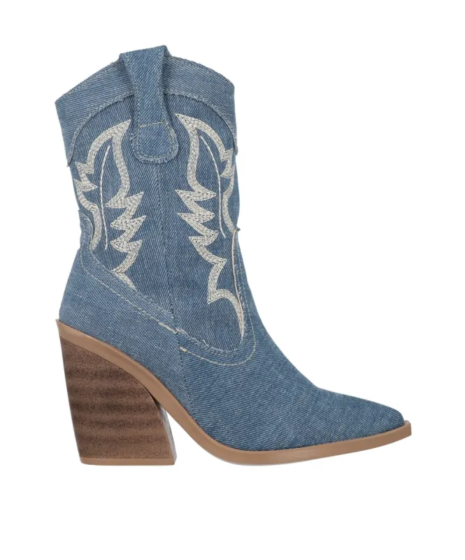 Botín vaquero bordado sold by Shasa
