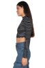 Top manga larga cuello alto rayas sold by Shasa