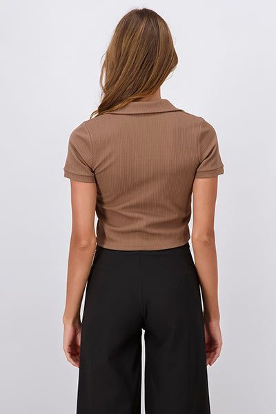 Top Cuello Polo Acanalado Textura sold by Shasa product image thumbnail 4