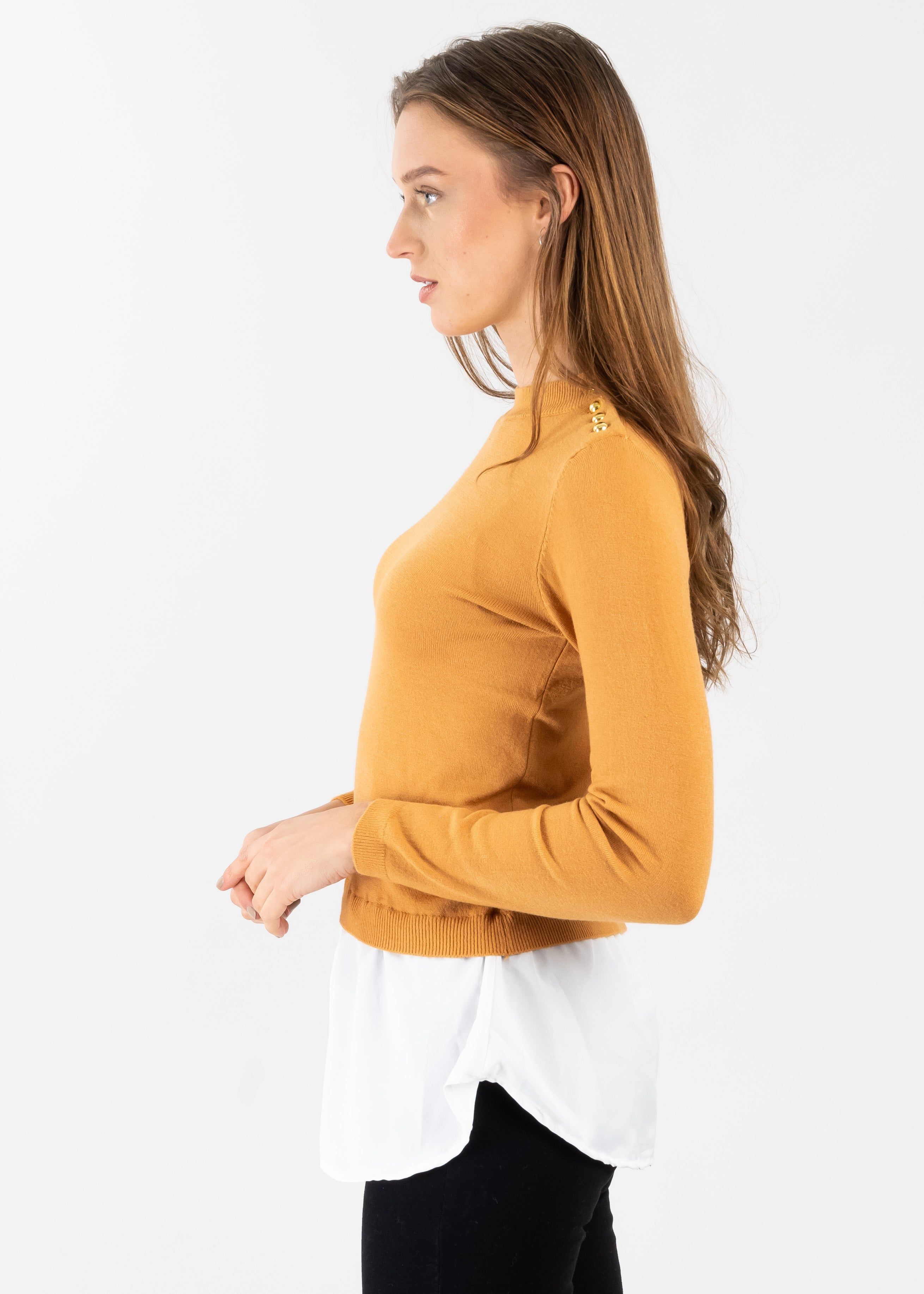 Suéter Cuello Alto Simulación Camisa sold by Shasa product image thumbnail 3