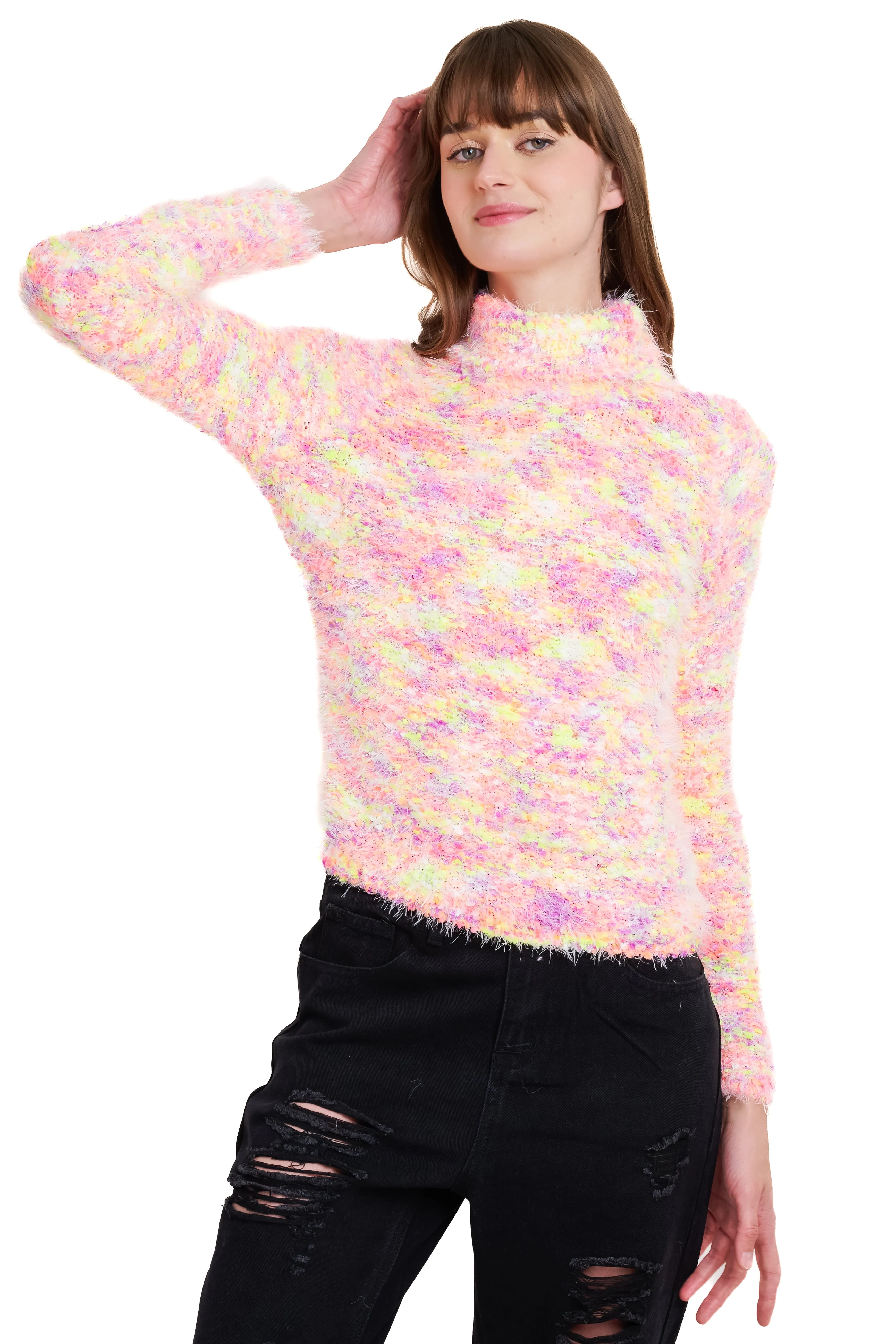 Sueter tejido cuello alto sold by Shasa