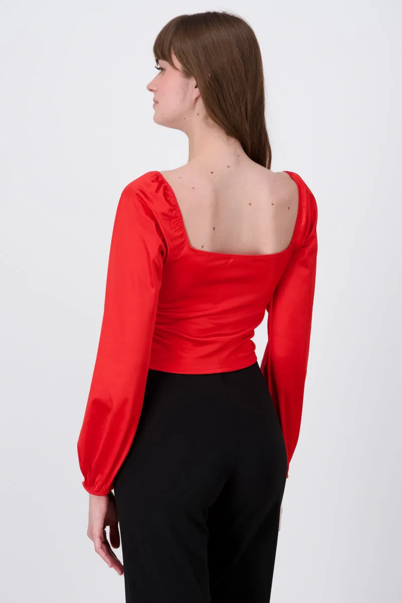 Blusa crop bustier satín sold by Shasa product image thumbnail 4