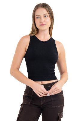 Top tank tejido textura sold by Shasa